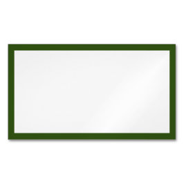 Einfache schwarze, weiße und dunkelgrüne Grenze Magnetische Visitenkarte