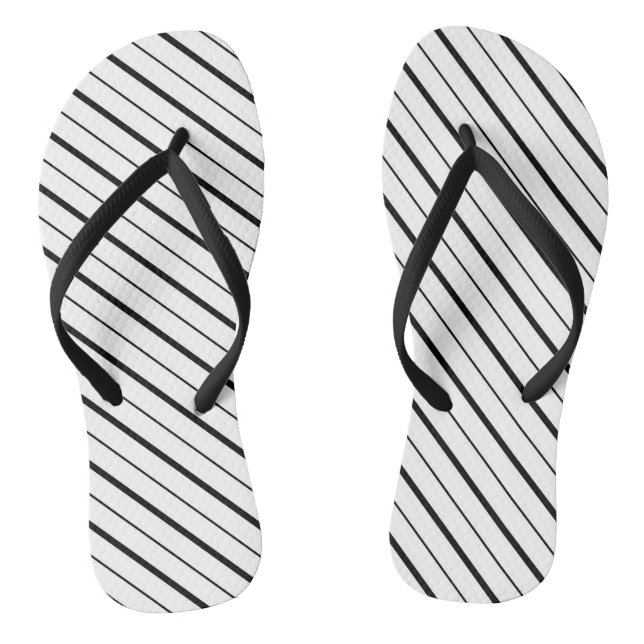 Einfache Schwarzliniengeometrie Flip Flops (Fußbett)
