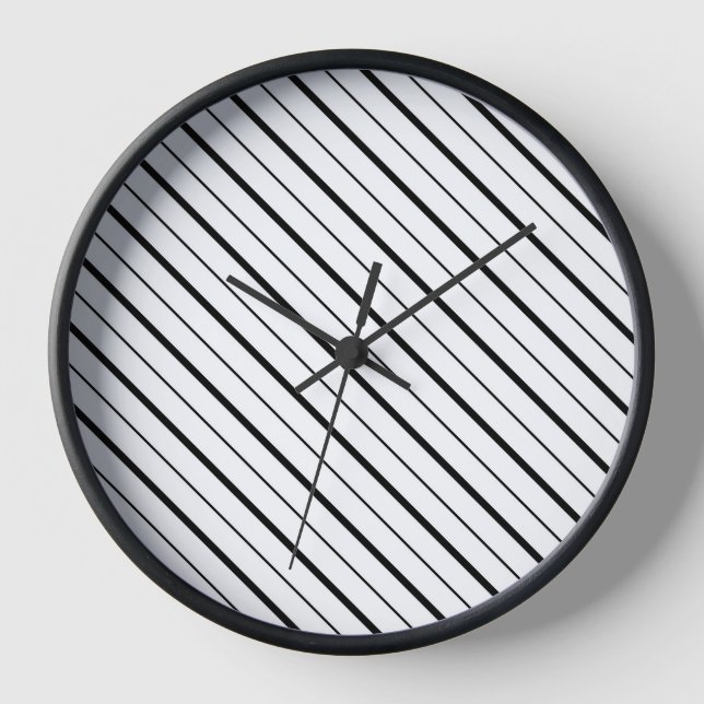 Einfache Schwarzliniengeometrie Uhr (Vorderseite)