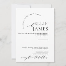 Einfache Schwarzweiß-Elegante Minimalistische Typo