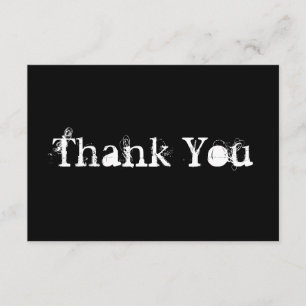 Einfache Schwarzweiss-grungy danken Ihnen Dankeskarte