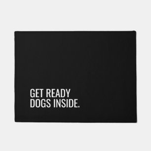 Einfache Schwarzweiss-Hundezitatfußmatte Fußmatte