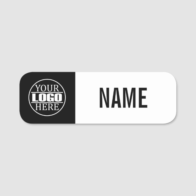 Einfache Schwarzweiß-Logos hier Namensschild (Vorderseite)