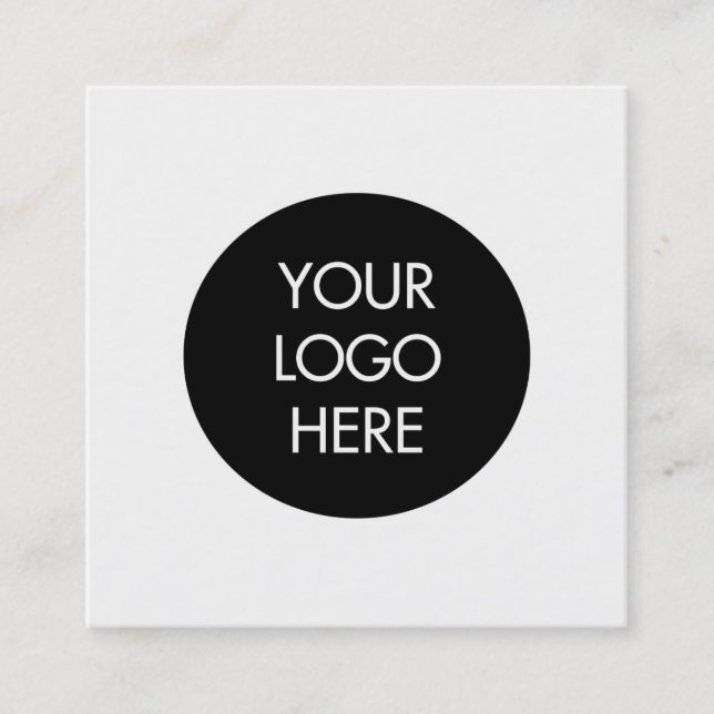 Einfache Schwarzweiss-Sozialmedium-Visitenkarte Quadratische Visitenkarte (Vorderseite)