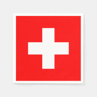 Einfache Schweizer Flagge Rot und Weiß Patriotisch