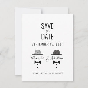 Einfache schwule Hochzeit Save The Date