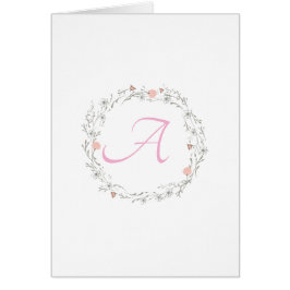 Einfache Script Deligate Wreath Monogram-Mitteilun
