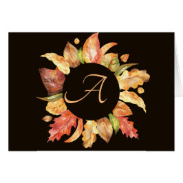 Einfache Script-Fall-Wreath-Monogramm-Mitteilungsk