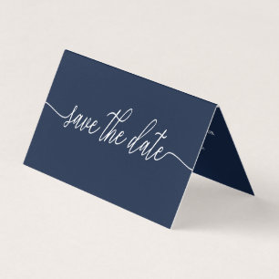 Einfache Script-Foto-Save the Date-Karte Visitenkarten