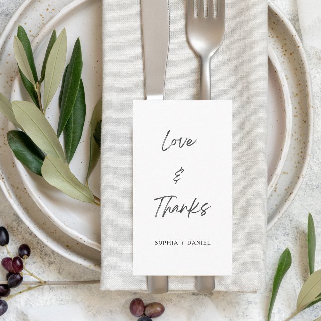 Einfache Script-Liebe & Dankesbriefe Platzkarte (Von Creator hochgeladen)