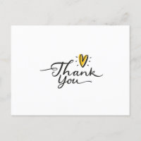 Einfache Script Niedlich Yellow Heart Vielen Dank