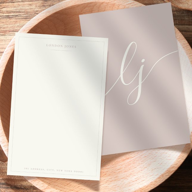 Einfache Script-Personalisiert Stationery-Rose Elf Briefpapier (Von Creator hochgeladen)