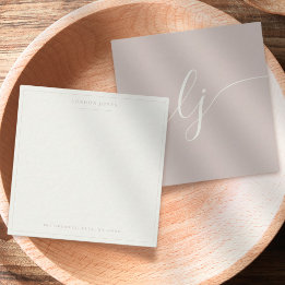 Einfache Script-Personalisiert Stationery-Rose Elf Mitteilungskarte