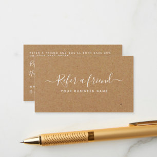 Einfache Script rustic Country Kraft Referenzkarte Begleitkarte