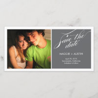 Einfache Script-Save the Date-Fotokarte