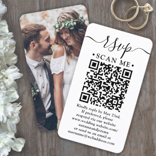 Einfache Script UAWG Wedding Website QR Code & Fot Begleitkarte