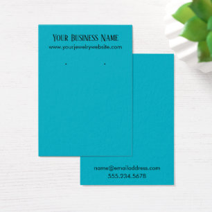 Einfache Scuba Blue Earring Holder Display Cards