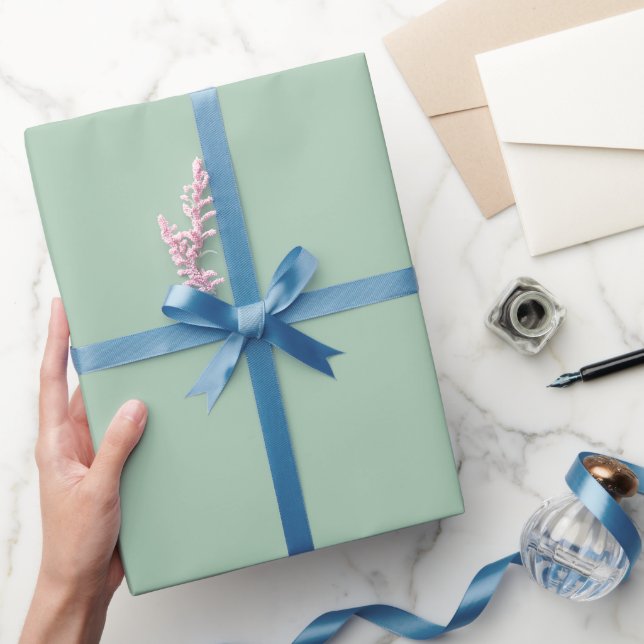 Einfache Seafoam-Grünfarbnuance Geschenkpapier (Schenken)