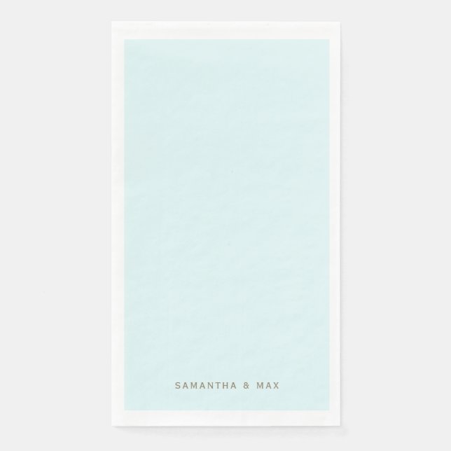 Einfache Seafoam personalisierte moderne Gäste Pap Serviette (Vorderseite)
