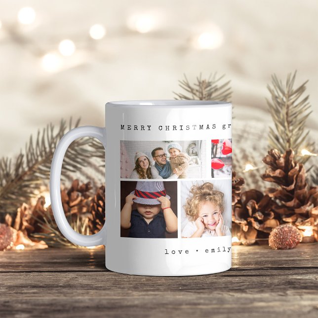 Einfache sechs FotoCollage | Weihnachten Kaffeetasse (Von Creator hochgeladen)