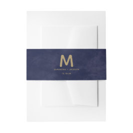 Einfache Seewasserfarbe und Goldhochzeit Einladungsbanderole