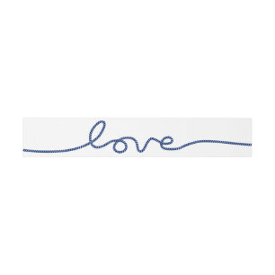Einfache Seil-Skript-Liebe-Seehochzeit Einladungsbanderole