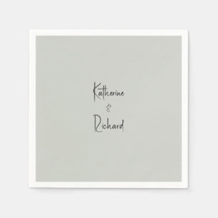 Einfache Seite Custom Wedding Cocktail Napkins Serviette