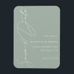 Einfache Seite Grün Moderne Handschrift Magnet<br><div class="desc">Erstellen Sie Ihre eigene einfache und moderne Hochzeit speichern Sie den Datums-Magneten mit modernen handgeschriebenen Schrift Typografie und schlaue grüne Farbgestaltung.</div>