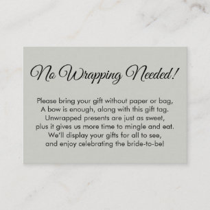 Einfache Seite ohne Wrapping notwendig! Brautparty Begleitkarte