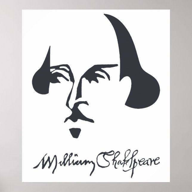 Einfache Shakespeare mit Unterschrift Poster (Vorne)