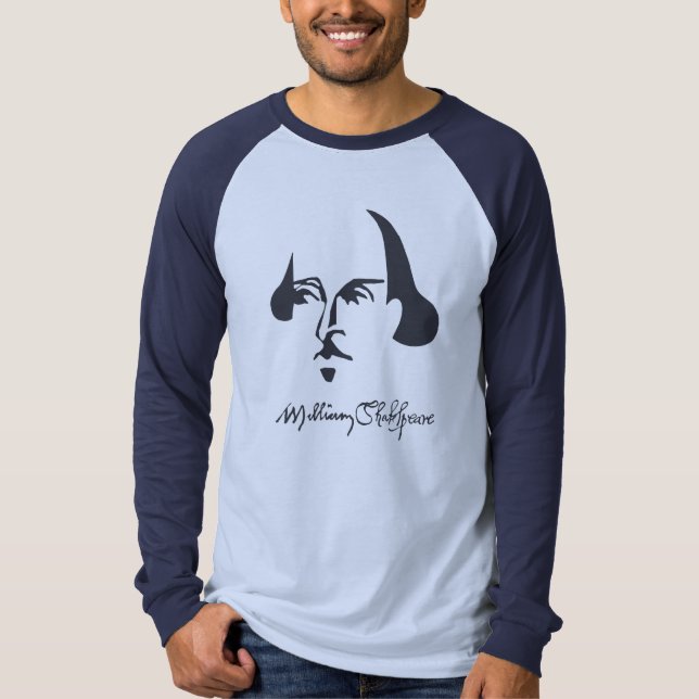 Einfache Shakespeare mit Unterschrift T-Shirt (Vorderseite)