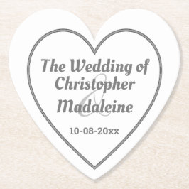 Einfache Silber-Grau-Schrift auf einem Papier-Unte Untersetzer