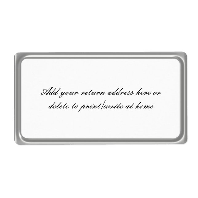 Einfache silbergraue Rahmen-Mailing-Labels (Vorne)
