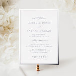 Einfache Silberhochzeit Folieneinladung<br><div class="desc">Einfach und stilvoll präsentiert sich diese formelle Hochzeitseinladung mit einem eleganten Rahmen und einer eleganten Kalligraphie,  die in echter Silberfolie gepresst wird.</div>