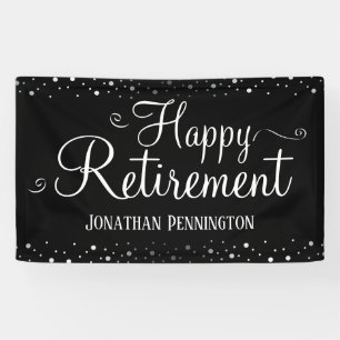 Einfache Silver Confetti-Einstellung Banner