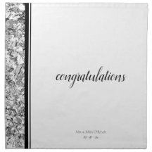 Einfache Silver Glitzer und Black Wedding