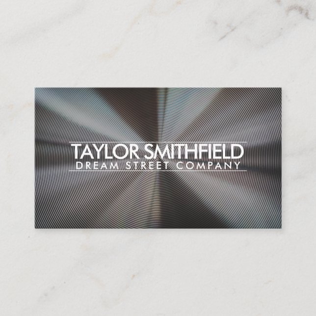 Einfache Silver Metal Business Card Visitenkarte (Vorderseite)