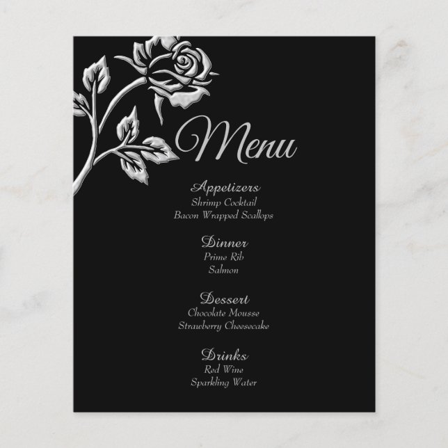 Einfache Silver-Rose (Vorderseite)