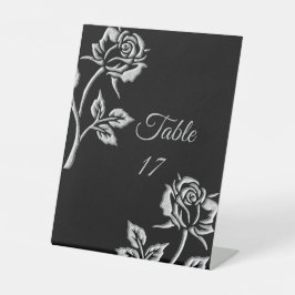 Einfache Silver-Rose Sockelschild