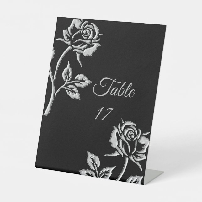 Einfache Silver-Rose Sockelschild (Vorderseite)