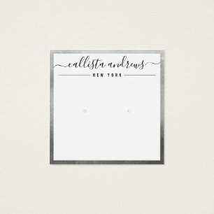 Einfache Silver White Curring Display Card