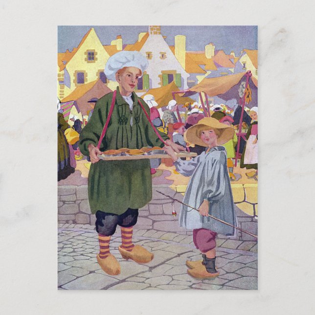 Einfache Simon und Pieman auf der Messe Postkarte (Vorderseite)