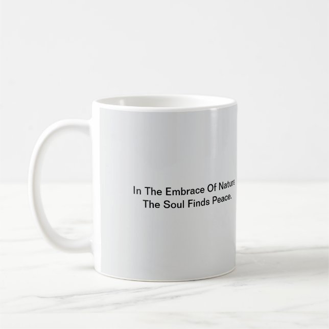 Einfache sinnliche ästhetische Worte Kaffeetasse (Links)