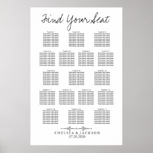 Einfache Sitztabelle ( 17 ) Poster