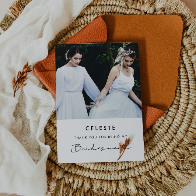 Einfache Skript Bridesmaid Dankeschön Karte (Von Creator hochgeladen)