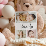 Einfache Skript mehrere Fotos Collage Baby Dusche Dankeskarte<br><div class="desc">Personalisieren Sie diese Babydusche mit schönen Fotos Ihres Babys. Vielen Dank an Ihre Familie und Freunde, die Sie mit ihrer Liebe geduscht haben, und stellen Sie Ihrem neuen Baby Bilder, die sie für viele Jahre lieben können, während das Baby wächst. Moderner und einzigartiger "Danke"-Handling-Skripttyp. Ein wunderbarer Weg, um Ihren Baby...</div>