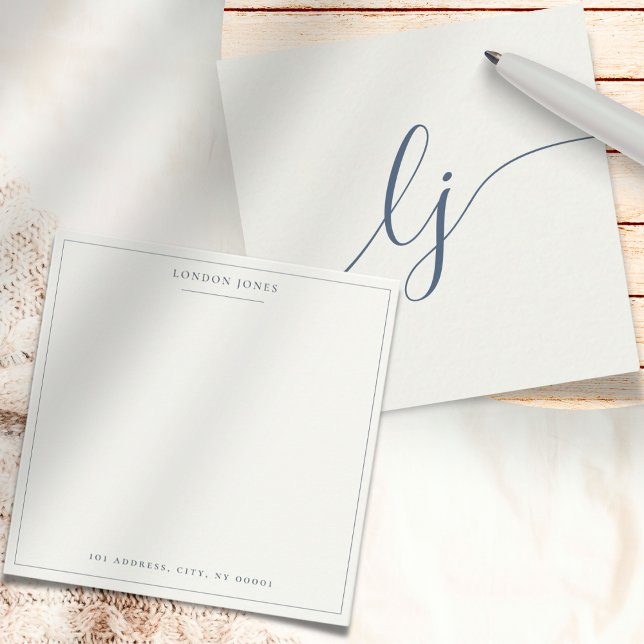 Einfache Skript Personalisiert Stationery Ivory Na Mitteilungskarte (Von Creator hochgeladen)