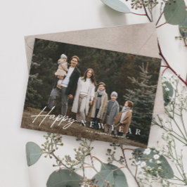 Einfache Skripte 3 Foto glücklich Neues Jahr Feiertagskarte