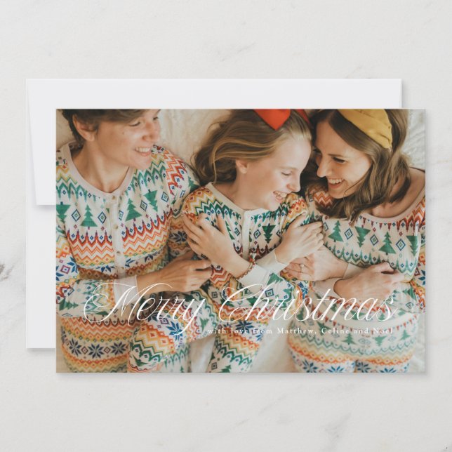 Einfache Skripte Frohe Weihnachtskarte Einladung (Vorderseite)