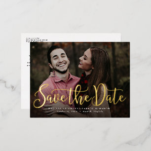 Einfache Skripte Save the Date eines Fotos Folie Einladungspostkarte